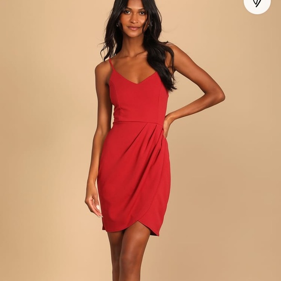 New, worn once - Lulu’s Forever Your Gurl Rust Red Bodycon Dress - medium - Picture 1 of 6